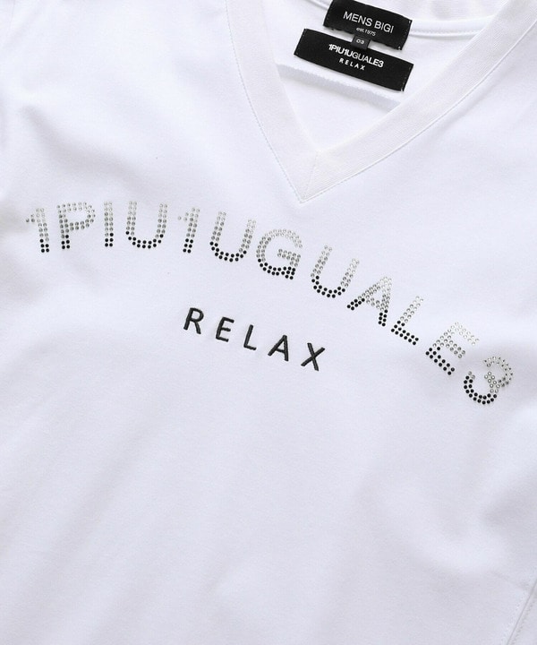 【1PIU1UGUALE3 RELAX】別注　ロゴラインストーンTシャツ 詳細画像 6