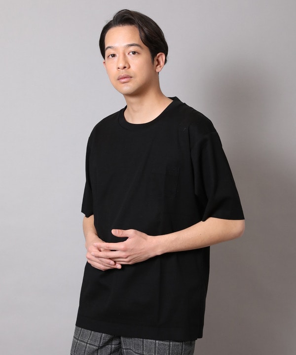 【G-STAGE/ジーステージ】ハイゲージニットTシャツ 詳細画像 ブラック 1