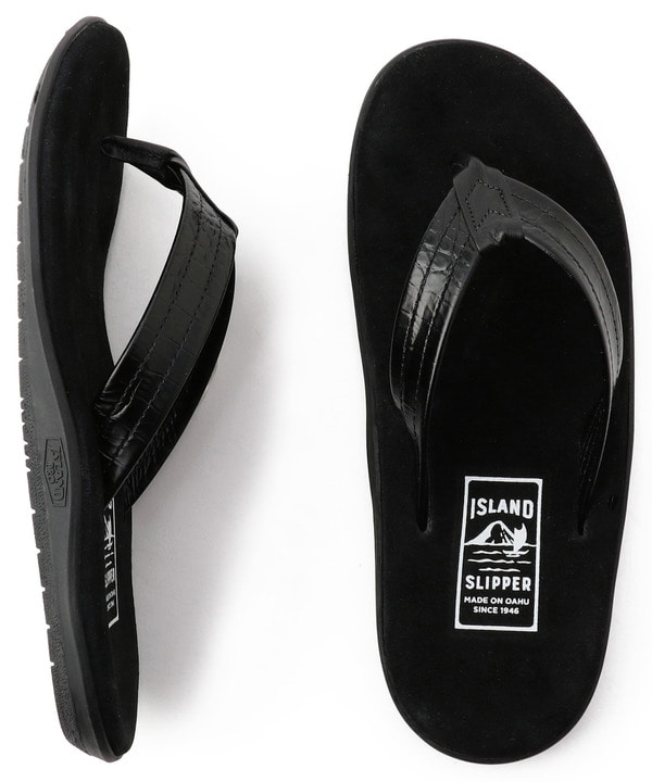 ＜ISLAND SLIPPER（アイランドスリッパ）＞別注リザード型押しレザーサンダル｜メンズファッション通販 MEN'S BIGI ONLINE  STORE (メンズビギ オンラインストア)