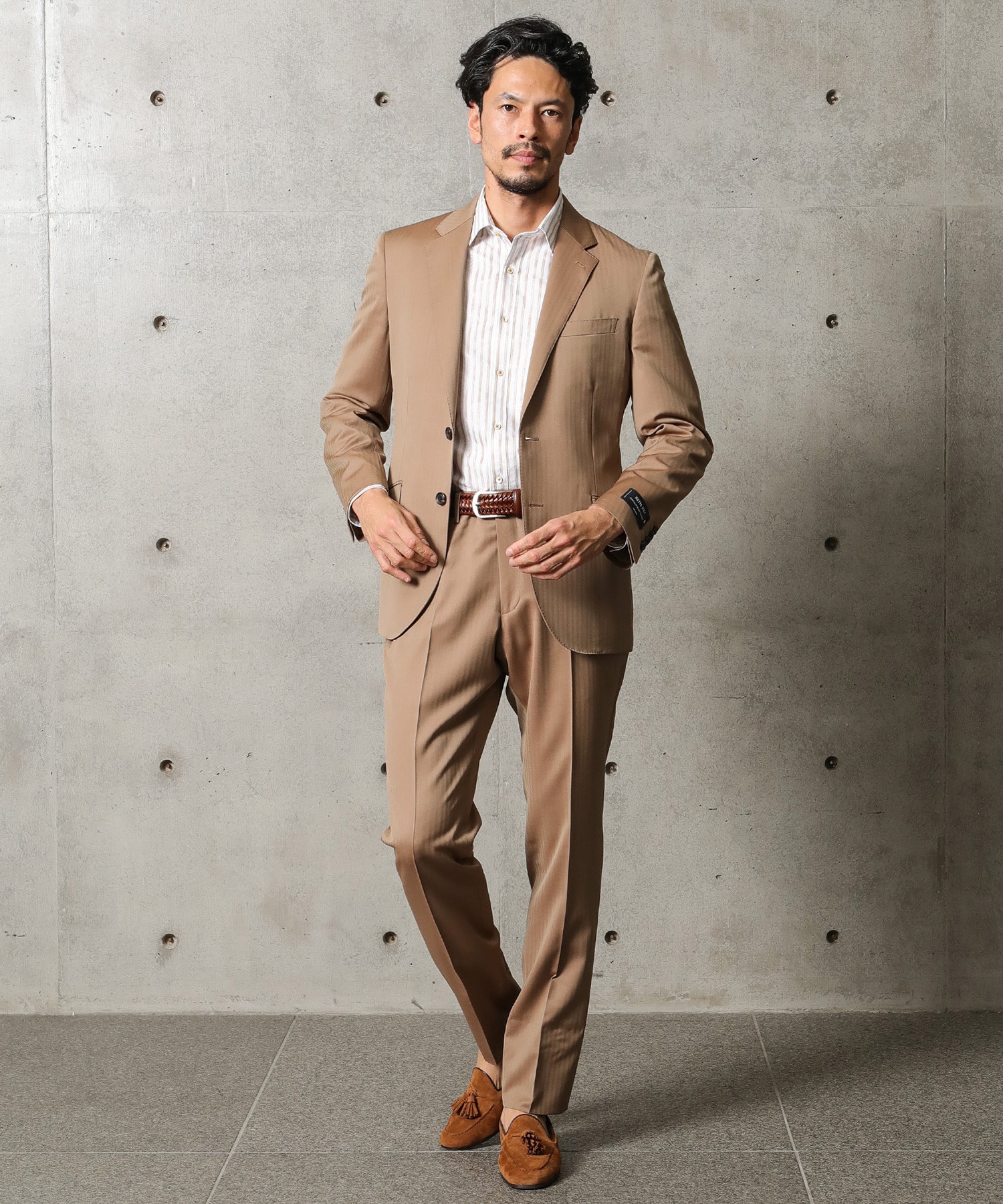 伊leggiuno リーフ柄ジャガードストライプシャツ メンズファッション通販 Men S Bigi Online Store メンズビギ オンラインストア