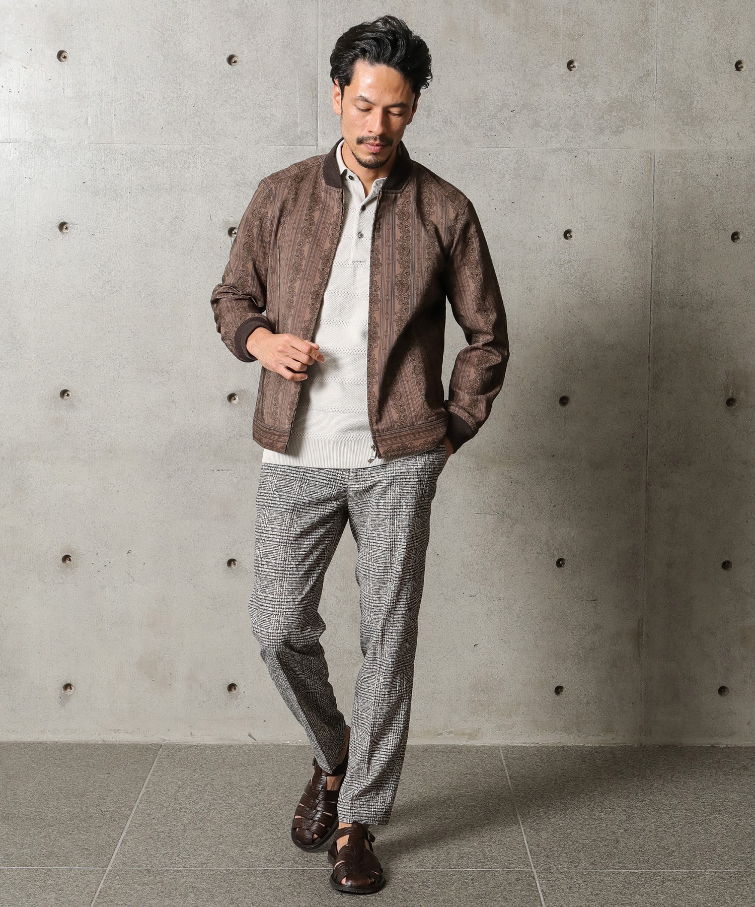 Gw限定価格 5 12 9 59まで 麻調エスニックストライプ スウィングトップブルゾン メンズファッション通販 Men S Bigi Online Store メンズビギ オンラインストア