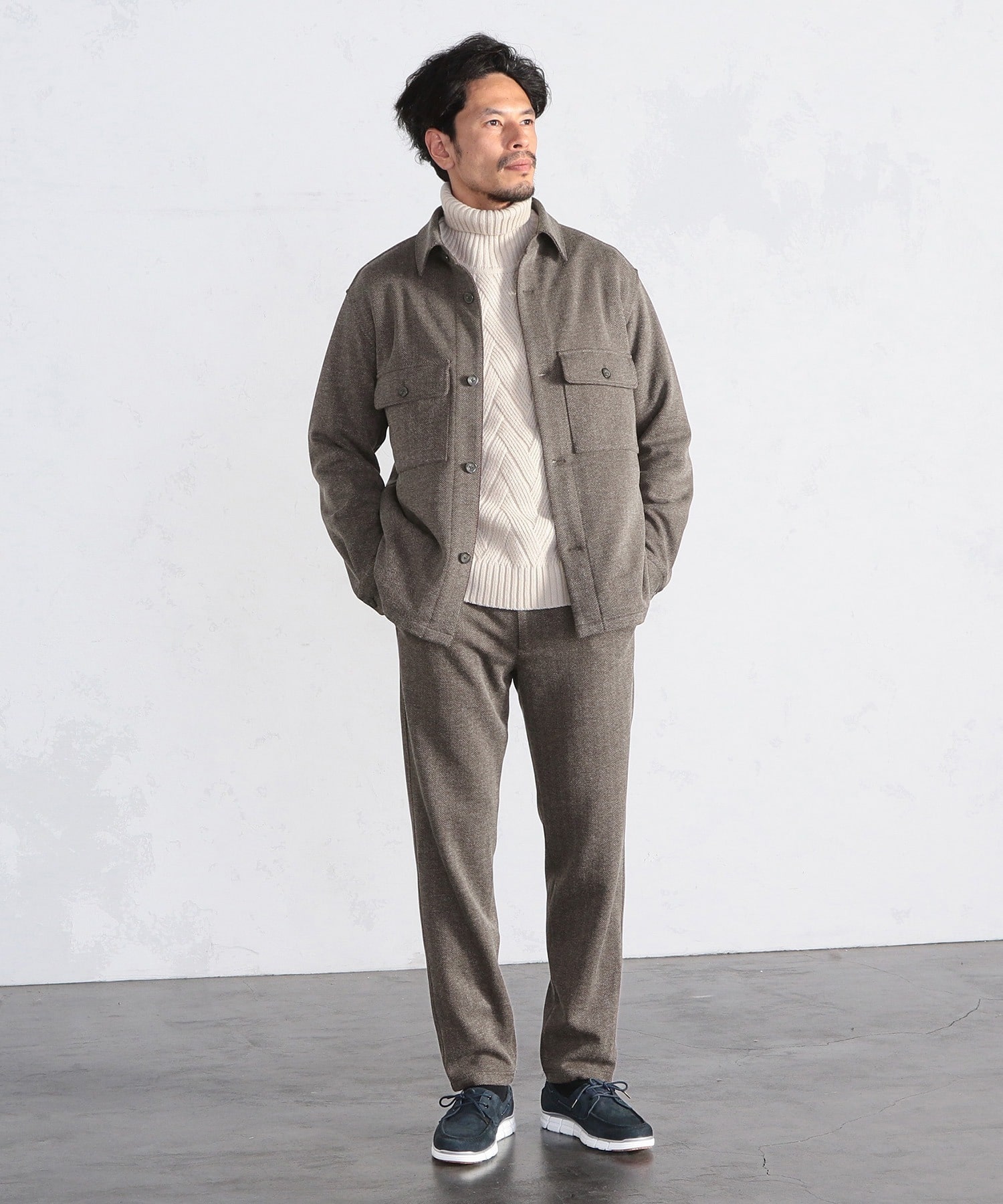 ヘリンボーンジャガードジャージパンツ メンズファッション通販 Men S Bigi Online Store メンズビギ オンラインストア