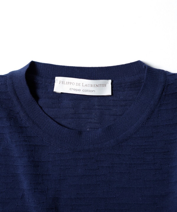 【FILIPPO DE LAURENTIIS/フィリッポ デ ローレンティス】ニットＴシャツ made in italy 詳細画像 5