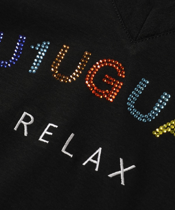 <1PIU1UGUALE3 RELAX(ウノ ピゥ ウノ ウグァーレ トレ リラックス)>ロゴラインストーンTシャツ 詳細画像 13