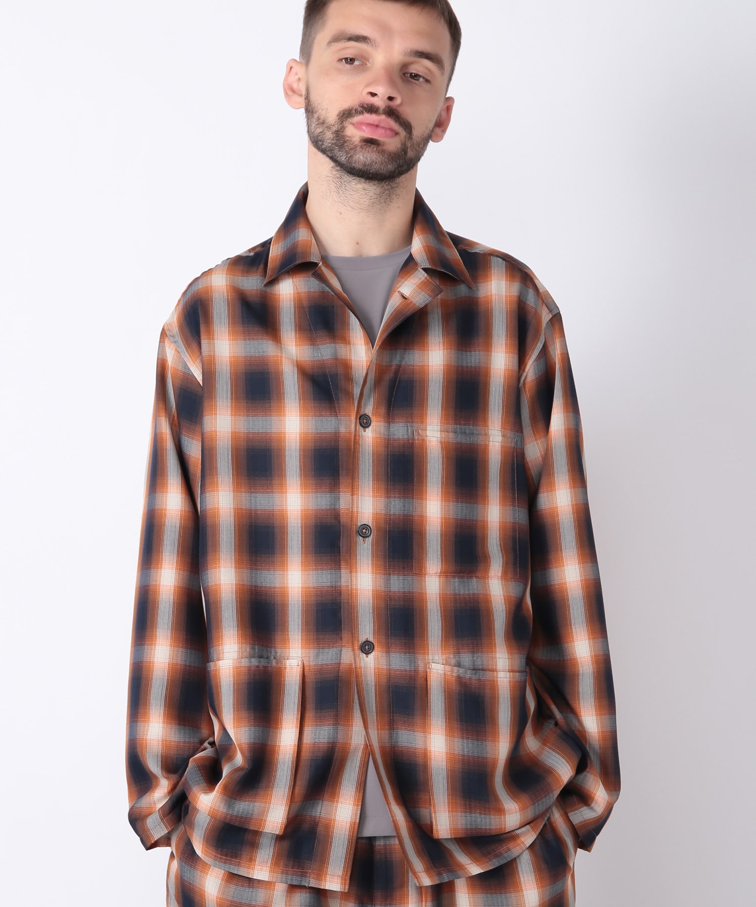 ビエラチェックサファリシャツジャケット メンズファッション通販 Men S Bigi Online Store メンズビギ オンラインストア