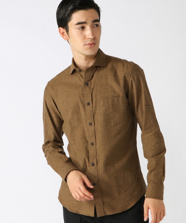 起毛フランネルカッタウェイカラーシャツ メンズファッション通販 Men S Bigi Online Store メンズビギ オンラインストア