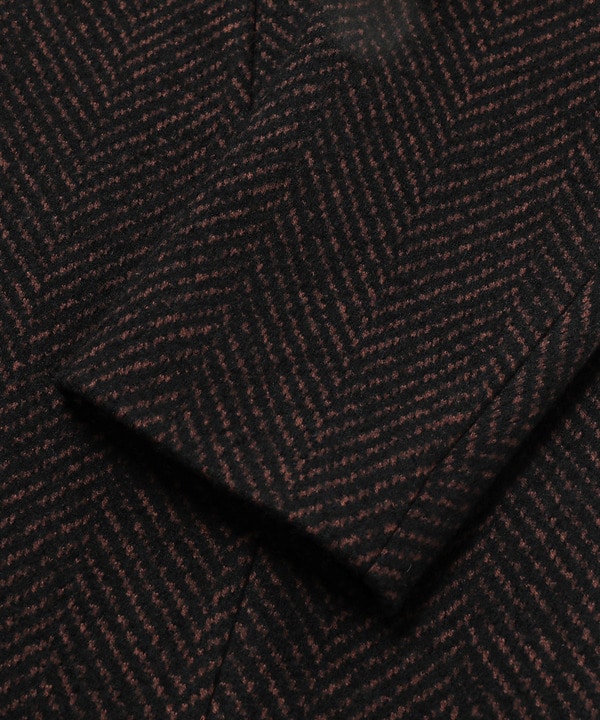 ヘリンボーンツィード調圧縮ジャージコート fabric made in japan 詳細画像 21