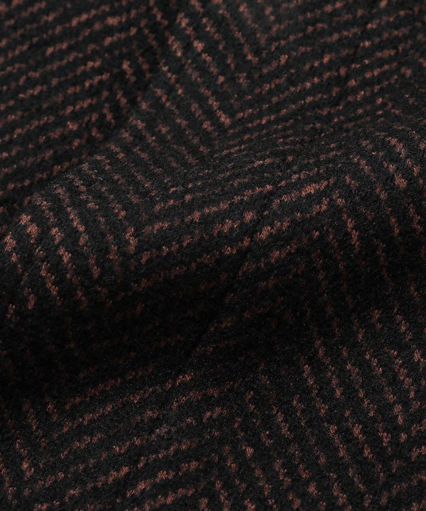 ヘリンボーンツィード調圧縮ジャージコート fabric made in japan 詳細画像 24
