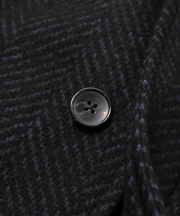 ヘリンボーンツィード調圧縮ジャージコート fabric made in japan 詳細画像 27