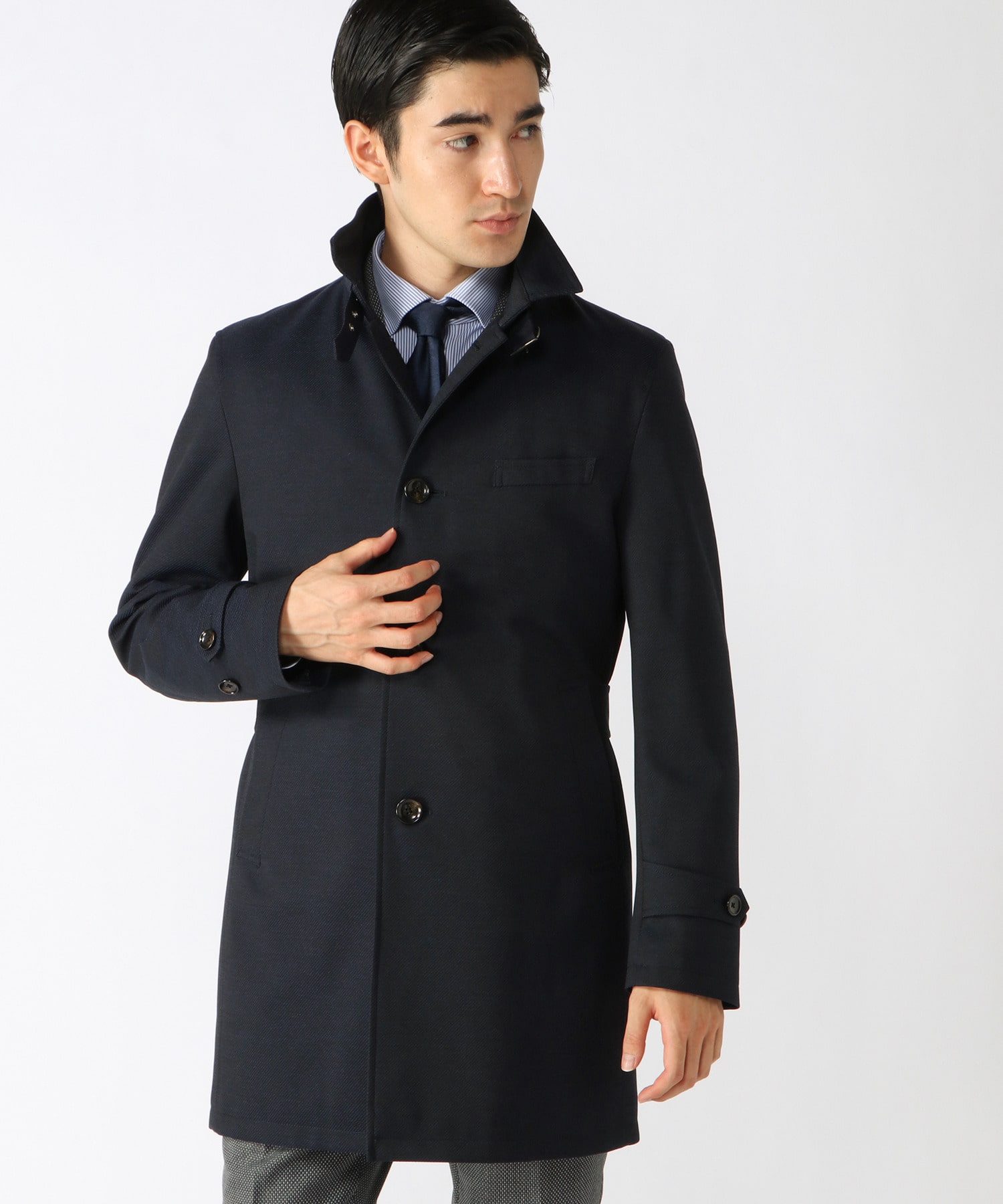 取り外し可能ライナー付き 撥水スタンドカラービジネスコート メンズファッション通販 Men S Bigi Online Store メンズビギ オンラインストア