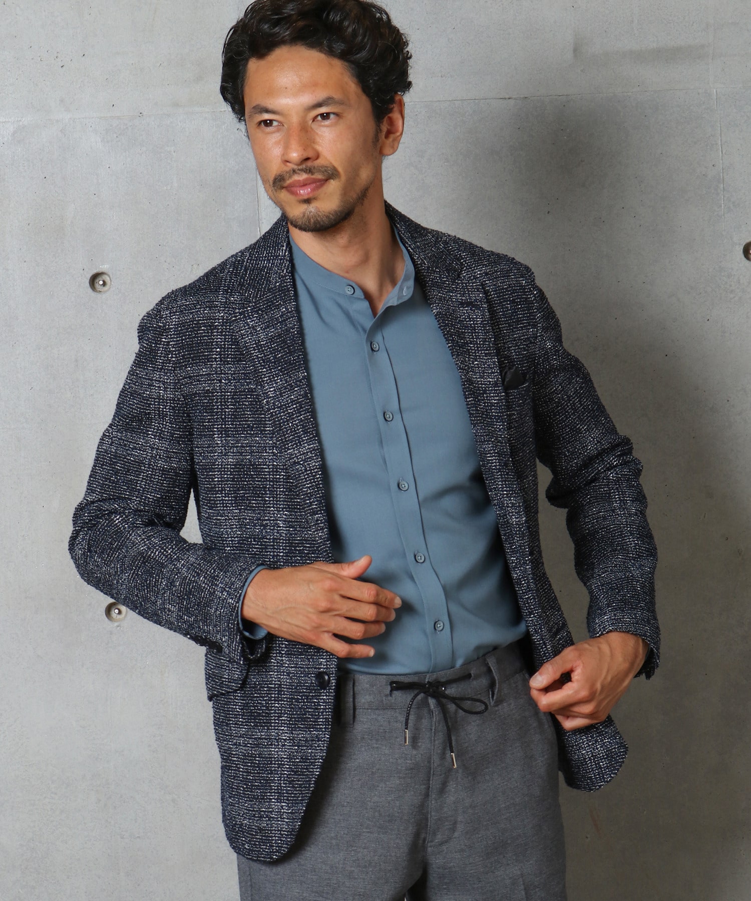 ネップメランジジャージジャケット Fabric Made In Japan メンズファッション通販 Men S Bigi Online Store メンズビギ オンラインストア