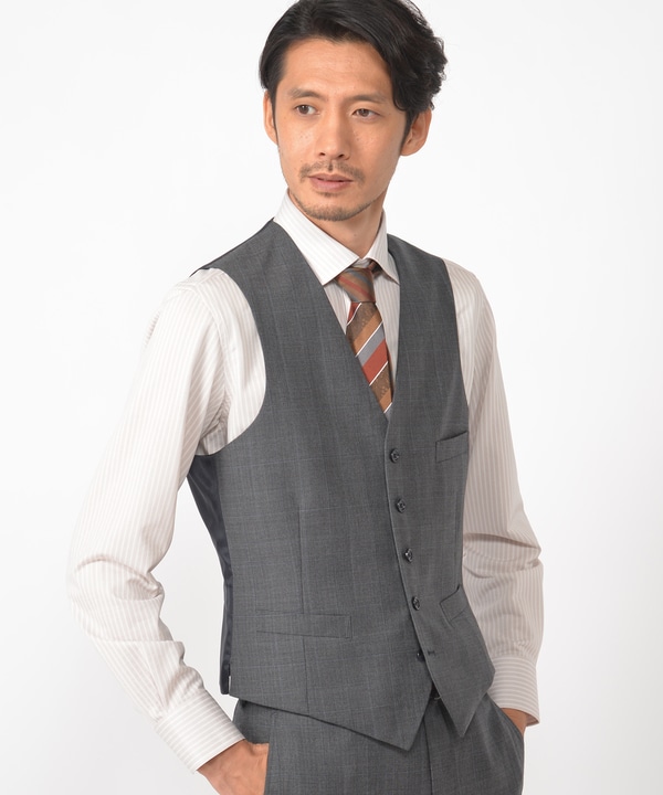 伊reda レダ グレンチェック柄アクティブスーツベスト 別売りスーツあり ビジカジ On Off兼用 メンズファッション通販 Men S Bigi Online Store メンズビギ オンラインストア