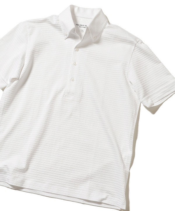 【COOL MAX(クールマックス)】吸水速乾ボタンダウンポロシャツ/TAILORED WEARライン 詳細画像 ホワイト 1