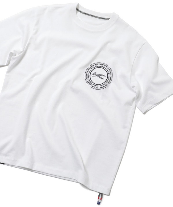 <DENHAM(デンハム)>別注 刺繍ロゴTシャツ　made in japan 詳細画像 ホワイト 1