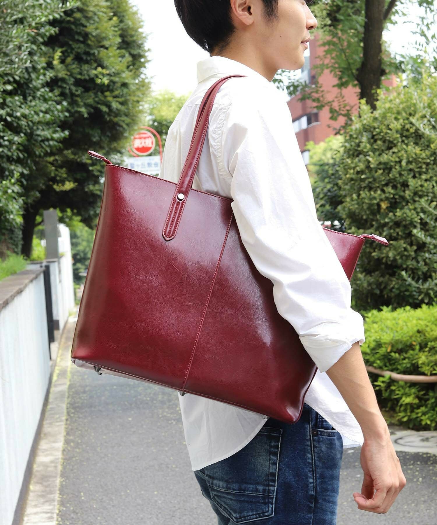 スプリットレザー トートバッグ メンズファッション通販 Men S Bigi Online Store メンズビギ オンラインストア