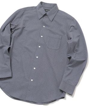 【COOLMAX】サッカー調ブロックチェックシャツ fabric made in japan
