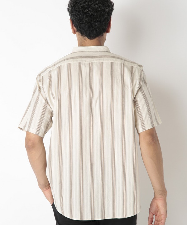 オリエンタルジャガードストライプ半袖シャツ　fabric made in japan 詳細画像 6