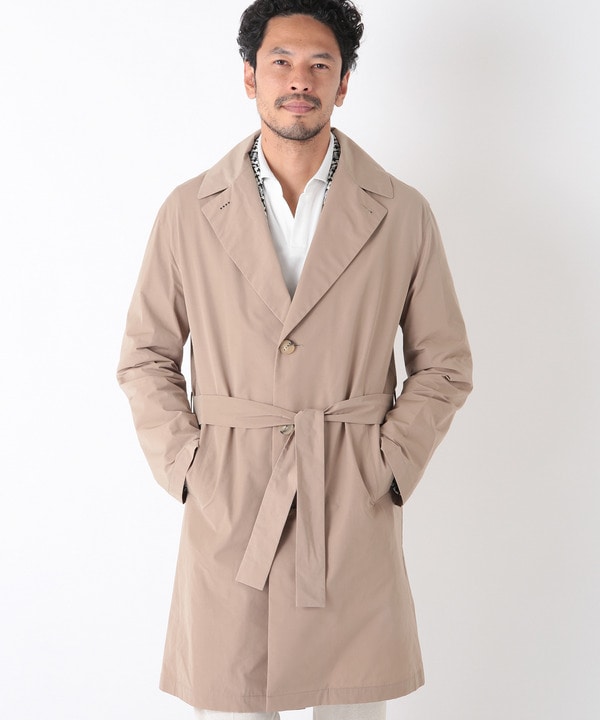 men's BIGI ナイロントレンチコート ベルト付き ベージュ *M40