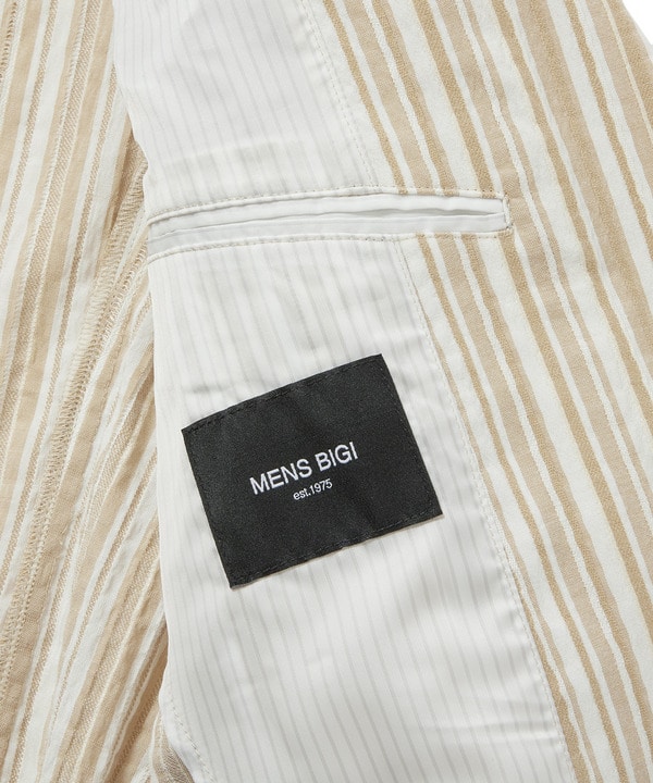 マルチタックストライプジャケット fabric made in japan 詳細画像 18