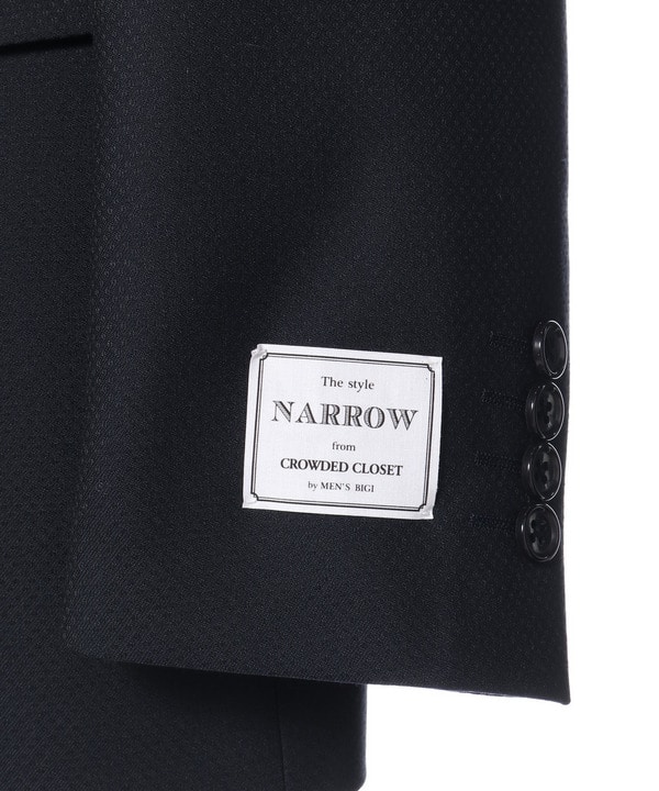 NARROW ウールポリ小紋ジャガードスーツ/別売りベストあり/2ピースビジネスセットアップスーツ 詳細画像 23