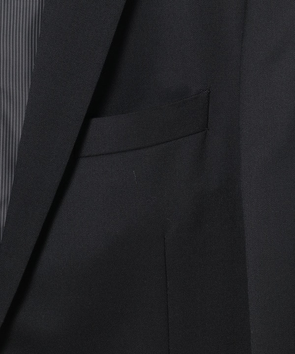 NARROW TW綾ブラックスーツ/別売りベストあり/2ピースビジネスセットアップスーツ 詳細画像 9
