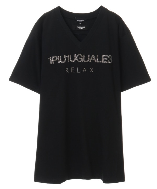 ＜1PIU1UGUALE3 RELAX＞別注　シルケットポンチVネックTシャツ 詳細画像 ブラック 1