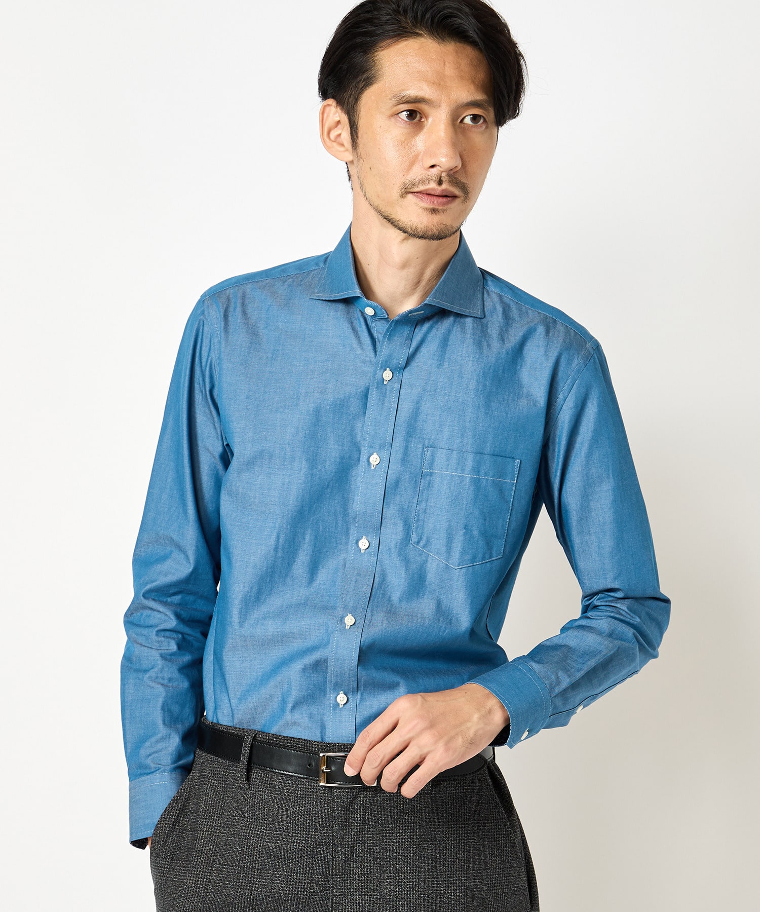 デニム調シャンブレーシャツ｜メンズファッション通販 MEN'S BIGI