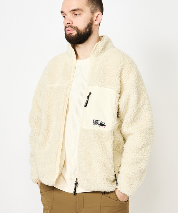 FIRST DOWN/reversible fleece jacket