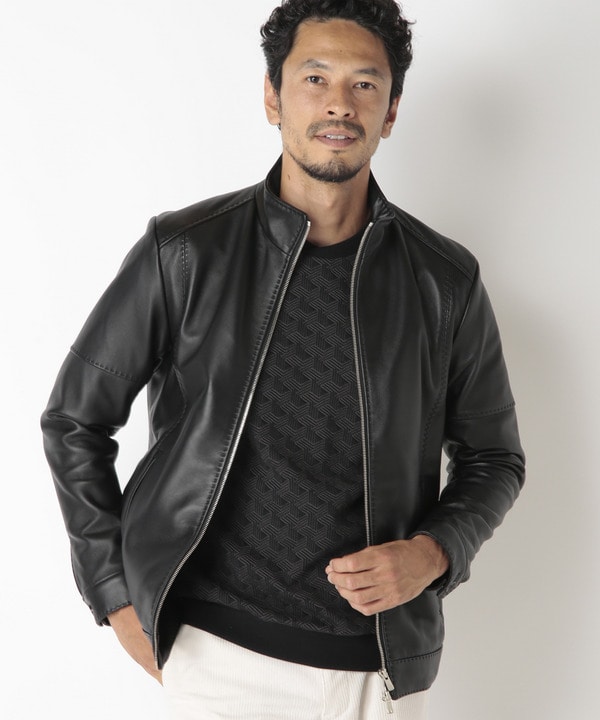 俳優 渡部篤郎さん着用】ラムレザークロームタンニングジャケット｜メンズファッション通販 MEN'S BIGI ONLINE STORE (メンズビギ  オンラインストア)