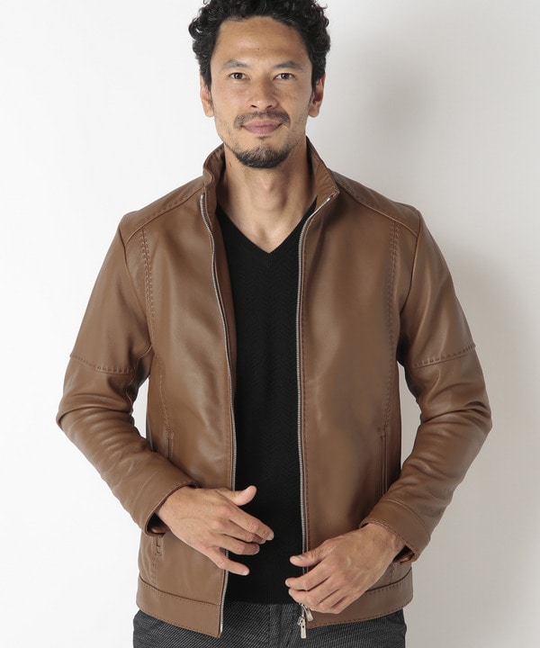 俳優 渡部篤郎さん着用】ラムレザークロームタンニングジャケット