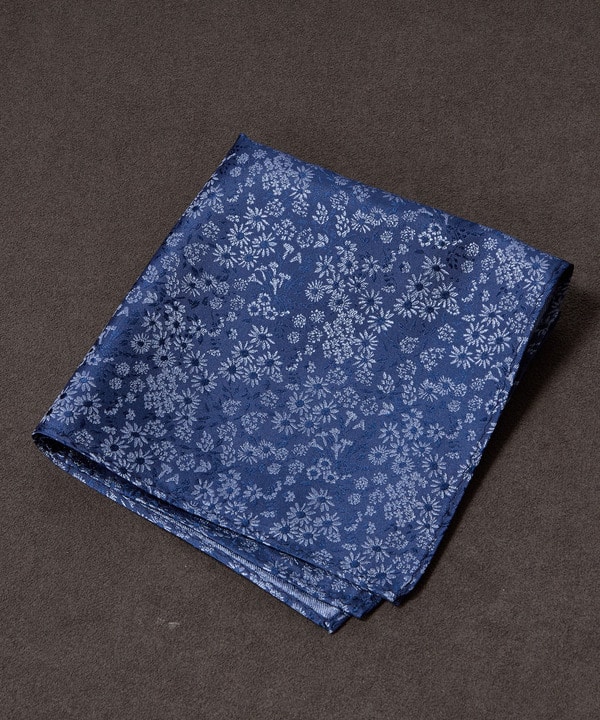 フラワージャガードスカーフ＜同素材ネクタイあり＞　 詳細画像 ブルー 1