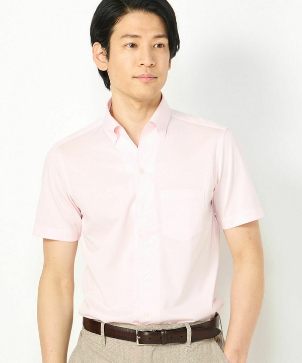 【DISNOTICED(ディスノーティス)】ニットツイルシャツ 詳細画像 ピンク 1