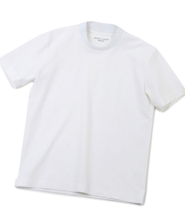 【ACTIVE TAILOR】シルケットスムースクルーネックTシャツ 詳細画像 ホワイト 1
