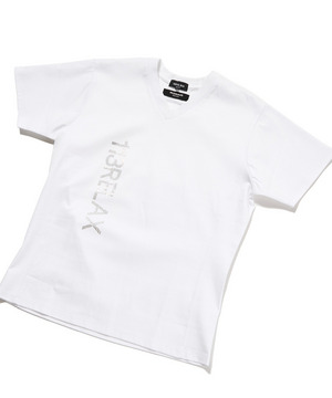 【1PIU1UGUALE3 RELAX】シルケットポンチラインストーンロゴTシャツ