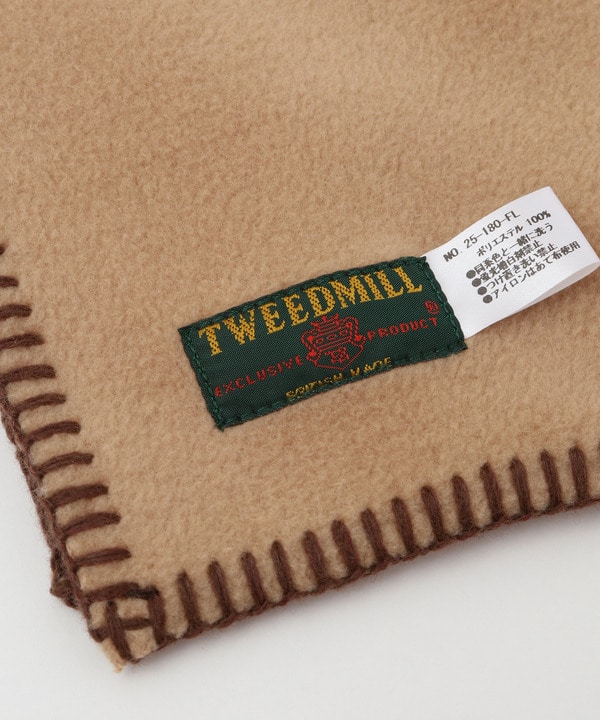 【TWEEDMILL（ツイードミル）】Fleece Scarf with blanket stitch 詳細画像 1
