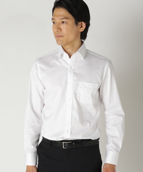 【EASY CARE(イージーケア)】レギュラースナップダウン ツイルシャツ 詳細画像 ホワイト 1