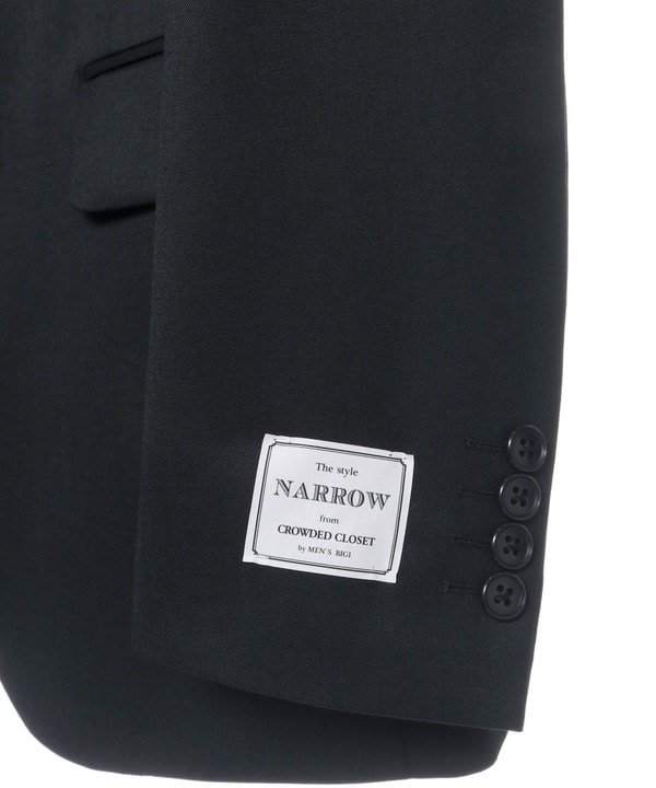NARROW ブラックスーツ/別売りベストあり/2ピースセットアップスーツ 詳細画像 17