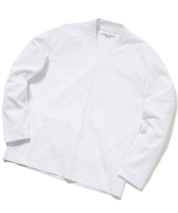 【WHITE】シルケットロングTシャツ