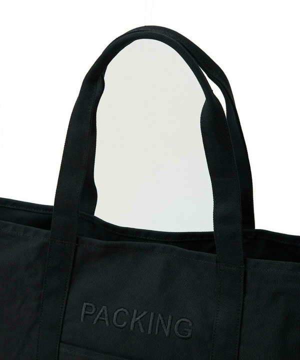 【PACKING（パッキング）】CANVAS UTILITY TOTE BLACK PA-034 詳細画像 1