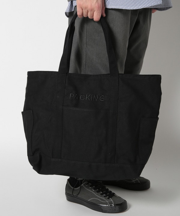 【PACKING（パッキング）】CANVAS UTILITY TOTE BLACK PA-034 詳細画像 11