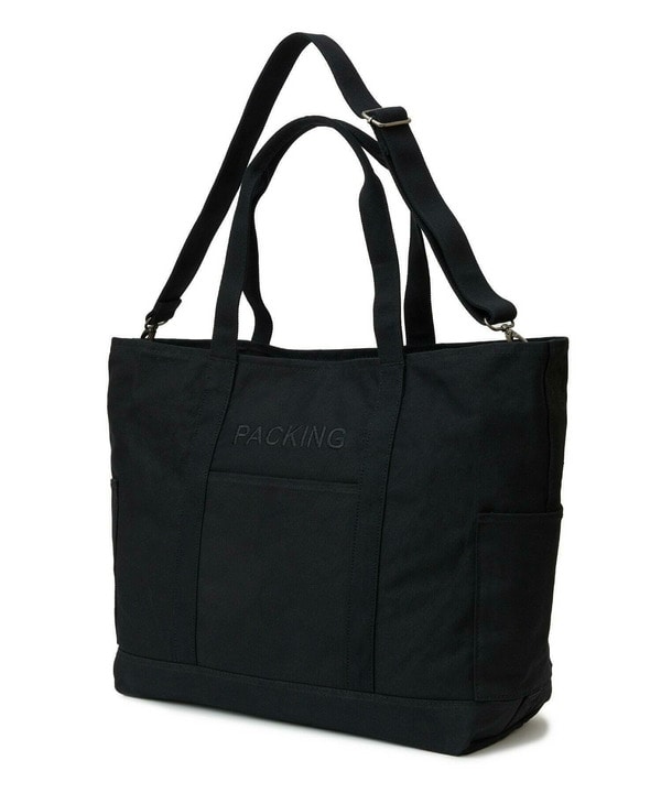 【PACKING（パッキング）】CANVAS UTILITY TOTE BLACK PA-034 詳細画像 4
