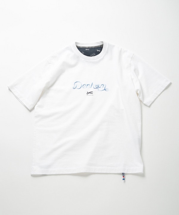 【DENHAM/デンハム】別注グラデーションロゴ刺繍Tシャツ 詳細画像 ホワイト 1