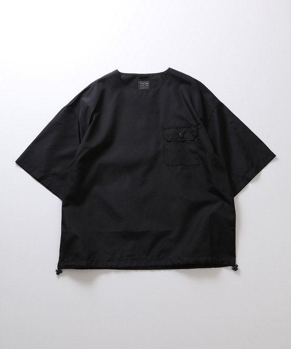 【TAION/タイオン】NON DOWN Military half sleeve cutsew 詳細画像 ブラック 1