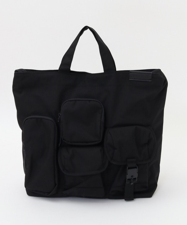 【BAICYCLON by bagjack/バイシクロン バイ バッグジャック】MULTI POCKETS 2WAY TOTE MEDIUM 詳細画像 ブラック 1