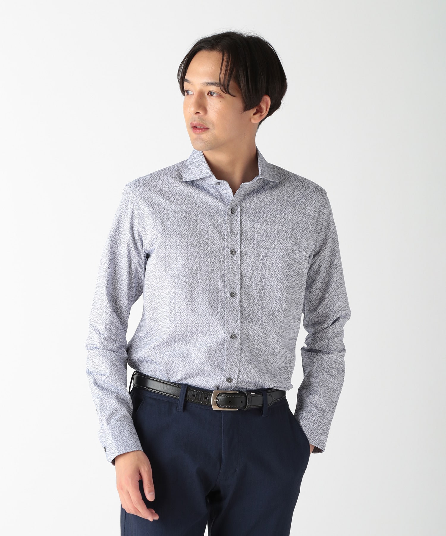 tenten　Allege メンズシャツ ランダムコットンジャカードシャツ｜メンズファッション通販