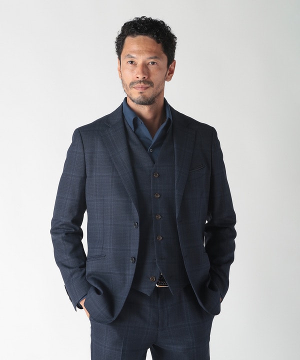 【ACTIVE TAILOR】ホップサックチェックジャケット 詳細画像 2