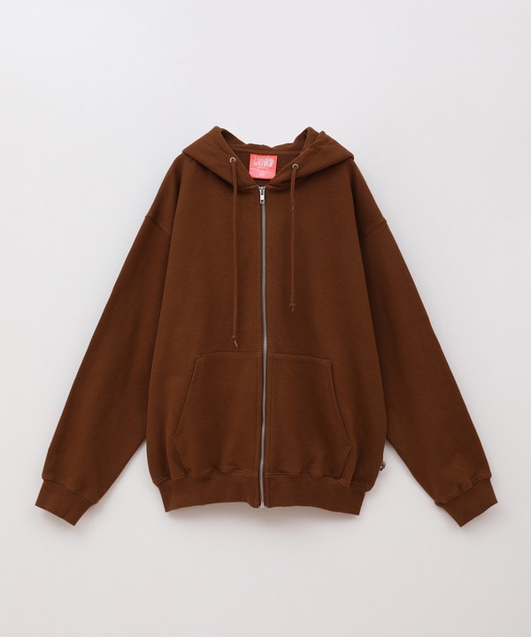 【TRIBE WEAR/トライブウェア】BASIC ZIP UP HOODIE 詳細画像 ブラウン 1