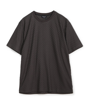 シルケット加工 変形千鳥柄リンクスTEE
