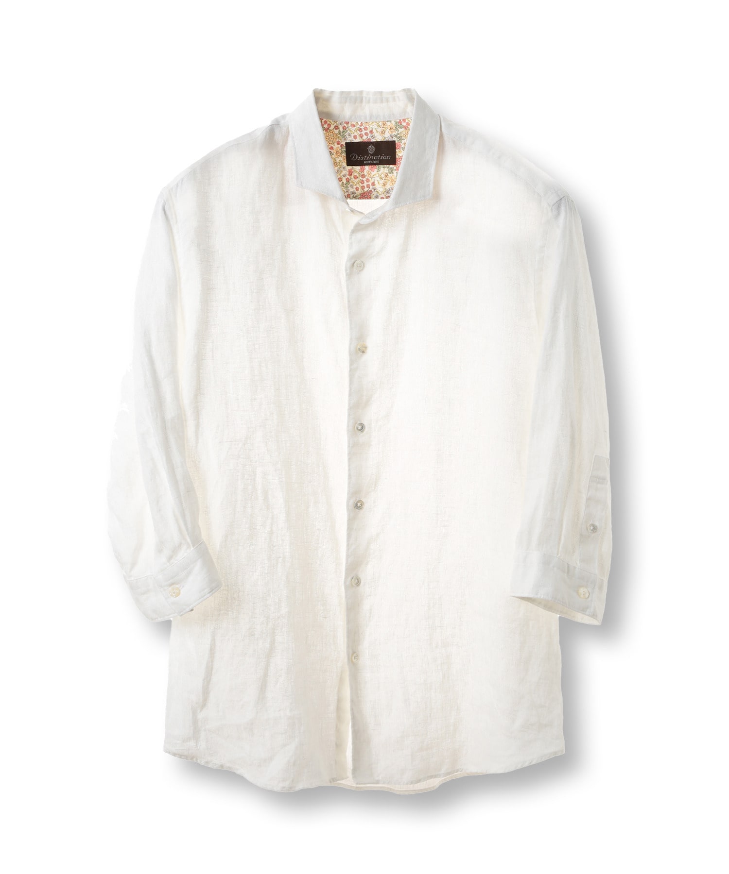 Linen bandcollar shirt BROWN | リネンバンドカラーシャツ