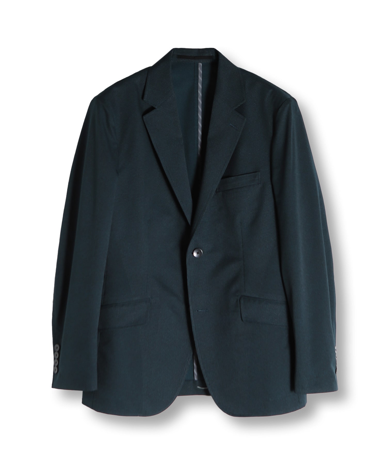 [極美品✨]MEN'S BIGI ウール キルティング ジャケット ネイビー S COOL DOTS メランジプリントジャケット〈イージーケア/吸水速乾